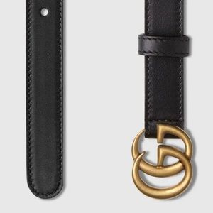 SIZE 80 Thin Double G Gucci Belt